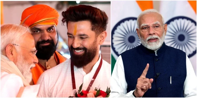 Chirag Paswan and Narendra Modi